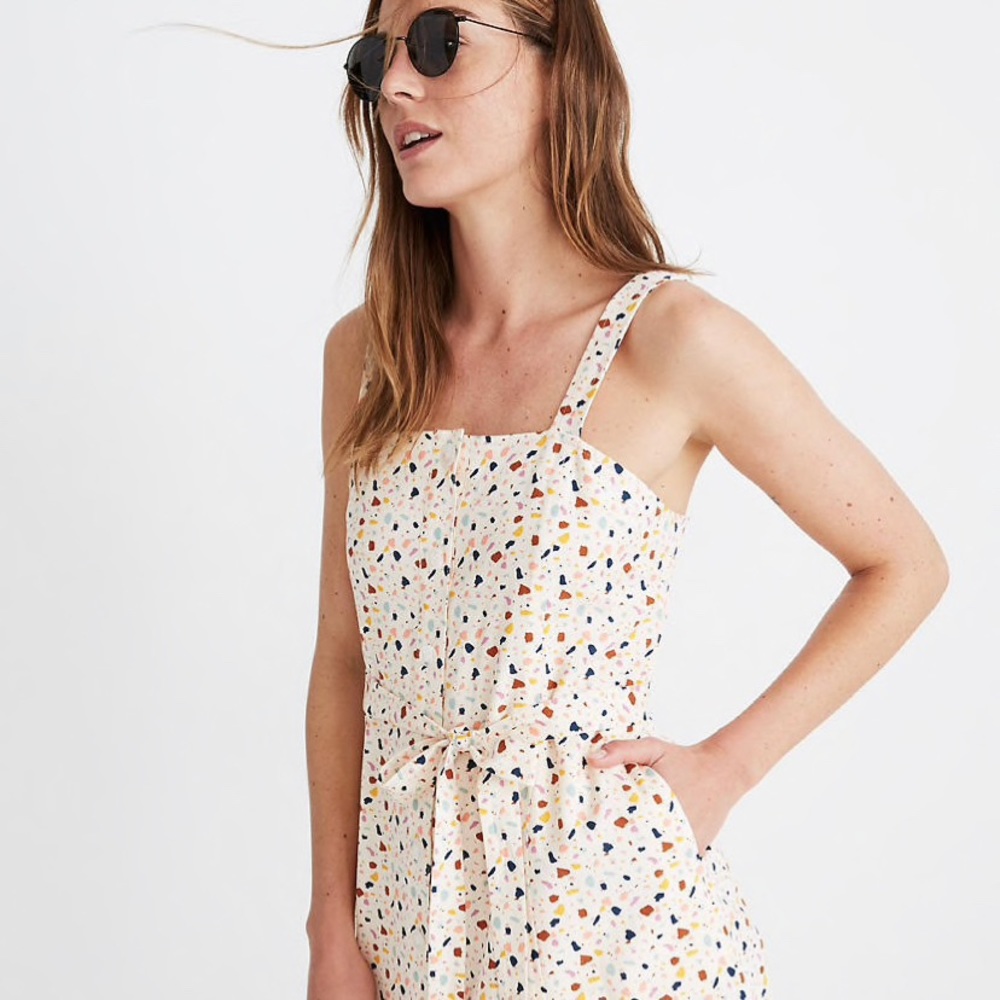 Madewell Terrazzo Square Neck Sundress